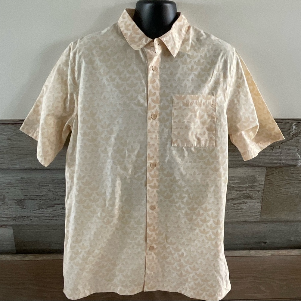 NWT adidas Originals Men's Size Large Trefoil Monogram Allover Print Shirt (C1)